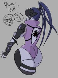 25circle big_ass bubble_butt english_text huge_ass overwatch speech_bubble tagme widowmaker