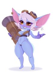 autumn_ghost blue_skin league_of_legends league_of_legends:_wild_rift panties small_breasts tristana yordle