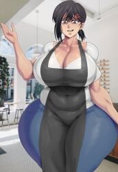 apron ass belly_button big_ass big_belly big_breasts big_hips big_thighs black_apron bottom_heavy breasts brown_eyes brown_hair chainsaw_man child_bearing_hips denim denim_jeans edit edited edited_art fat_ass fat_breasts fully_clothed gigantic_ass gigantic_breasts gigantic_butt gigantic_hips gigantic_thighs hair_ornament hairclip higashiyama_kobeni huge_ass huge_boobs huge_breasts huge_butt huge_hips huge_thighs jeans mole mole_under_mouth moles pale-skinned_female pale_skin pear_shaped pear_shaped_female rampage0118 scared scared_expression short_hair short_sleeves skin_tight skindentation smile smiling t-shirt thick_thighs tight_clothes tight_clothing tight_fit tight_pants tights voluptuous voluptuous_female voluptuous_teen wide_ass wide_hips