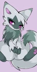 anthro blush female floragato fur generation_9_pokemon genitals green_body green_fur hi_res koivyx leaked_pokemon masturbation nintendo pokemon pokemon_(species) pokemon_sv pussy solo spread_legs spreading video_games