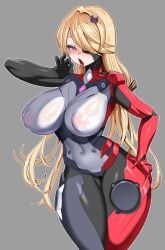 1girls blonde_hair bodysuit era_(erasion) huge_breasts nemesis_(tower_of_fantasy) smh1069 thick_ass thick_thighs tower_of_fantasy visible_nipples