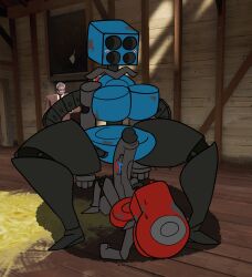 big_breasts big_penis breasts dezmine21 female huge_cock larger_female penis robot sentry sentry_(team_fortress_2) sentry_turret sex smaller_male tagme team_fortress_2