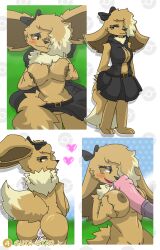 absurd_res animal_genitalia animal_penis anthro ass big_breasts big_butt blush bodily_fluids breast_grab breast_play breasts clothed clothing comic_panel cum cum_inside eevee equine_penis faceless_character faceless_male female generation_1_pokemon genital_fluids genitals hand_on_breast hi_res holding_breast male male/male nintendo paizuri partially_clothed penis pokemon pokemon_(species) sex solo suta-star titjob video_games