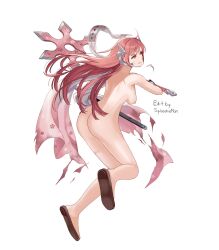 1girls alternate_costume ass axe bare_legs big_ass breasts cherche_(fire_emblem) cherche_(ninja)_(fire_emblem) completely_nude edit female female_only fire_emblem fire_emblem_awakening fire_emblem_heroes large_breasts legs long_hair ninja nintendo nude nude_female nude_filter official_alternate_costume pink_eyes pink_hair red_eyes red_hair solo splooshiemon sword torn_clothes very_long_hair weapon