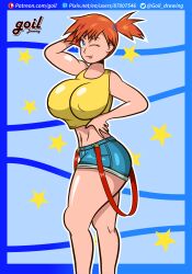 big_breasts breasts female female_only goil_drawing huge_breasts kasumi_(pokemon) misty_(pokemon) pokemon