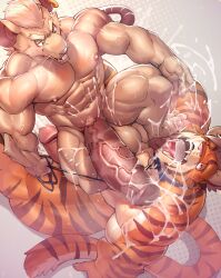 abs biceps cum_on_muscles excessive_cum furry gay hyper hyper_balls hyper_genitalia hyper_penis hyper_testicles igarashi_(vorusuarts) male male_focus male_only muscle muscles muscular muscular_arms muscular_ass muscular_back muscular_legs muscular_male muscular_thighs nipples oda_(vorusuarts) pecs veins veiny_penis vorusuarts