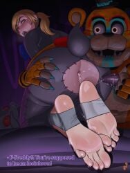 1girls 2022 2d anal anal_insertion anal_object_insertion anal_sex anus anus_focus ass ass_focus ass_grab barefoot big_ass big_butt big_feet blonde_female blonde_hair blush bunnysuit buttplug dialogue feet feet_together female female_focus female_only five_nights_at_freddy's five_nights_at_freddy's:_security_breach foot_fetish foot_focus freddy_(fnaf) glamrock_freddy_(fnaf) heavy_breathing helmet_removed kneeling logo_buttplug looking_at_viewer looking_down mohoshadream object_insertion on_knees painted_toenails sex_toy soles speech straps suit sweat sweatdrop sweating sweaty sweaty_ass sweaty_butt sweaty_feet toe_curl toe_scrunch toenail_polish toes vanessa_(fnaf) vanny_(fnaf)