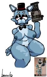 1girls amazingarm animatronic anthro artist_name big_breasts breasts furry nude pussy roblox roblox_game self_upload source_request tagme tower_defense_simulator wox_the_fox