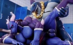 2025 2_horns 3d_(artwork) 3d_animation abyss_(e-zoid) anal anal_sex animated anthro anthro_on_anthro anthro_penetrated anthro_penetrating anthro_penetrating_anthro anus arm_spikes artist_logo barazoku bench black_sclera blue_body blue_eyes blue_scales chains claws digital_media_(artwork) dragon duo elbow_spikes eye_scar facial_scar facial_spikes fin finger_claws fish gloves_(marking) gold_(metal) gold_chain head_fin hirunet horn inside kneeling leg_markings locker locker_room logo lying male male/male male_penetrated male_penetrating male_penetrating_male marine markings multicolored_body multicolored_scales muscular muscular_anthro muscular_male mythological_creature mythological_scalie mythology no_sound notched_fin obliques on_ground on_side penetration penile penile_penetration penis_in_ass perineum pesc purple_body purple_scales ring_(jewelry) scales scalie scar sex shark short_playtime shoulder_spikes socks_(marking) spikes spikes_(anatomy) tagme tile tile_wall tongue tongue_out two_tone_body two_tone_scales valorlynz_(modeler) video wall_(structure) wao_(e-zoid) white_body white_scales