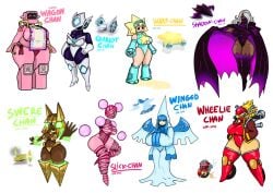 8girls big_ass big_breasts blue_clothing blue_eyelids blue_eyeliner blue_hair cape character_name chariot_(kirby) chariot_(vehicle) chubby_belly closed_eyes covered_mouth dark-skinned_female dark_skin disembodied_head faceless faceless_character faceless_female female_only gameboyred gijinka gijinkas grey_hair handlebars handles handles_on_hips handles_on_thighs kirby_(series) kirby_air_ride kirby_air_riders machine machine_girl pink_body pink_eyes pink_skin purple_cape purple_clothing purple_pupils reference_image ribbons robot robot_girl robot_girls robot_humanoid robot_wings screen_face shadow_star_(kirby) slick_star spiky_hair swerve_star thick_thighs thigh_high_boots wagon_star warp_star warp_star_(air_ride_machine) wheelie_(kirby) wheelie_bike white_clothing winged_star wings yarn yellow_hair yellow_sclera