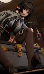 2girls 3d 3d_(artwork) 3d_model 3d_render belle_(zenless_zone_zero) feet female foot_fetish foot_focus foot_worship giantess hengldengl jane_doe_(zenless_zone_zero) kinky larger_female macro micro nylon_stockings nylons shrunken_female speech talking text tiny_female zenless_zone_zero zzz