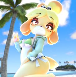 isabelle (animal crossing) from animal crossing by rosoero