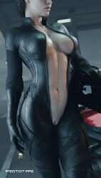 1girls 3d big_ass big_breasts big_thighs breasts bust busty capcom casual curvaceous curvy curvy_figure female hips huge_ass huge_breasts jill_valentine jill_valentine_(sasha_zotova) large_ass large_breasts light-skinned_female mature mature_female motorcycle motorcycle_suit open_clothes prototype_(artist) pussy pussy_visible resident_evil resident_evil_3 slim_waist thick thick_hips thick_legs thick_thighs thighs voluptuous waist wide_hips