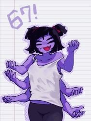 1girls 67 6_7_(meme) animated animated_gif arachnid arachnid_humanoid brainrot breasts female female_only gif joke_art lashsleeper meme muffet shitpost short_hair spider_girl tagme undertale undertale_(series)