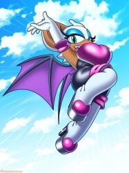 rouge the bat from sonic (series) by omegasunburst