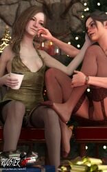 claire redfield from christmas by roosterart