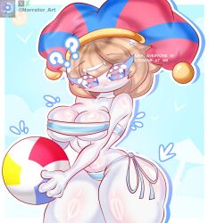 pomni (beach outfit) from glitch productions by narrator art