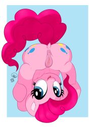 2022 anatomically_correct anatomically_correct_genitalia anatomically_correct_pussy animal_genitalia animal_pussy anus ass better_version_at_source big_butt big_clitoris blue_eyes bunbunmuffinart bunbunmuffins clitoral_winking clitoris cutie_mark digital_media_(artwork) dock earth_pony equid equine equine_pussy eyelashes female feral friendship_is_magic genitals hair happy hasbro hi_res horse mammal my_little_pony open_mouth open_smile pink_anus pink_body pink_hair pink_pussy pink_tail pinkie_pie_(mlp) pony pussy raised_tail signature smile upside-down