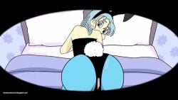 1boy 1boy1girl 1girls animated ass booberatwork bulma_(bunny) bulma_(dragon_ball) bulma_briefs bunny_ears bunny_girl bunnysuit cute deep_penetration dirty_talk doggy_style dragon_ball dragon_ball_(classic) female from_behind longer_than_30_seconds male male_pov on_bed petite pov pov_eye_contact pussy_pounding rough_sex sex slim sound tagme teenager vaginal_penetration video