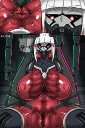 adam_smasher amputee anthro big_breasts cd_projekt_red cyberpunk:_edgerunners cyberpunk_2077 cyborg dr.bug female genderswap point_of_view rule_63 see-through see-through_skin skeleton studio_trigger translucent_body visible_skeleton шкилет