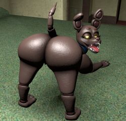 3d animal_genitalia animal_pussy animatronic ass ass_up big_butt blue_collar brown_body brown_fur busterblader347 canid canine canine_pussy canis collar domestic_dog female feral fetch_(fnaf) five_nights_at_freddy's fur genitals machine mammal presenting presenting_hindquarters pussy raised_tail robot rule_63 scottgames sharp_teeth solo teeth thick_thighs tongue tongue_out video_games yellow_eyes