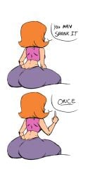 1girls ass big_ass bottom_heavy bubble_butt clothing crop_top dat_ass debbie_turnbull debs_turnbull doodle fat_ass female female_only huge_ass large_ass meme milf mother orange_hair pants rear_view redblacktac robotboy shirt sitting solo thick_ass thick_thighs wide_hips yoga_pants you_may_spank_it_once_(meme)