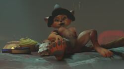 16:9 2022 3d_(artwork) anthro anus aredvulpera blizzard_entertainment breasts canid canine claws clothing digital_media_(artwork) feet female fog food forest fox fruit fur genitals halloween happy hat headgear headwear hi_res holidays light looking_at_viewer mammal moonlight night nude open_mouth outside pawpads paws plant presenting presenting_pussy pumpkin pussy sitting solo solo_focus spread_legs spreading toes tree video_games vulpera warcraft widescreen