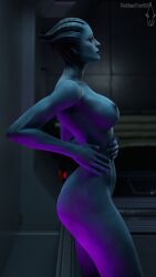 1girls 3d 3d_model 3dbabes asari blender blender_(software) blue_skin breasts collector3d female_only mass_effect mass_effect_2 mass_effect_3 nude samara solo standing