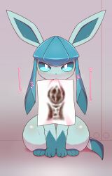 alacarte anus blue_body blue_fur blue_hair bodily_fluids eeveelution female feral fur generation_4_pokemon genitals glaceon hair hi_res looking_at_viewer nintendo pokemon pokemon_(species) pussy sitting solo sweat video_games