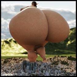 1girls ass_bigger_than_body ass_bigger_than_city ass_bigger_than_head ass_bigger_than_torso barefoot big_legs brown_hair colossal_ass dat_ass dinner-kun elf elf_ears female giantess gigantic_ass goddess huge_ass huge_legs hyper_ass hyper_legs legs massive_ass medium_hair molly_winston nude nude_female pointy_ears short_hair thick_calves