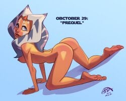 1girls ahsoka_tano ass female female_only hagfish kneeling on_all_fours solo star_wars star_wars_rebels tagme togruta