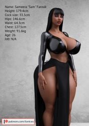 1futa 1girls 3d athletic big_ass big_breasts big_penis big_thighs bimbo bimbo_futanari breasts brown_body brown_skin busty circumcised cleavage curvaceous curvy dark-skinned_futanari dark_skin dickgirl fit futa_only futanari glossy hips hourglass_figure huge_ass huge_breasts huge_cock human large_ass large_breasts legs lips original original_character sameera_farouk thick thick_legs thick_thighs thighs tonices top_heavy upper_body voluptuous wide_hips