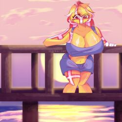 1girls big_breasts countryhumans countryhumans_girl countryhumans_oc looking_down markai_cat oc ocean short_dress