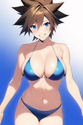 ai_generated brown_hair female genderswap genderswap_(mtf) kingdom_hearts nai_diffusion rule_63 sora stable_diffusion