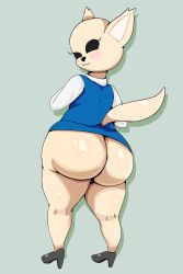 aggressive_retsuko aggretsuko anthro ass big_ass big_butt female female_only fenneko maldoando office_clothing office_lady sanrio smooth_fur