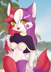 anthro countryhumans countryhumans_girl countryhumans_oc fevie_(markai_cat) furry furry_breasts furry_female markai_cat nude pov pussy small_breasts thick_thighs yellow_eyes