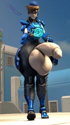 1futa 3d ass big_ass biggestbreadslice blue-tinted_eyewear cadet_oxton futanari hung_bottom hyper hyper_balls hyper_penis overwatch solo_futa source_filmmaker text tinted_eyewear tracer visor