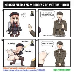 4_panel_comic ? absurd_res ass_shake comedy comic commander_(nikke) english_text funny goddess_of_victory:_nikke greenteaneko humor mongirl_4koma page_422 pixiv_id rapi_(nikke)