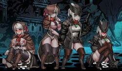 big_breasts bloodborne blue_eyes blush clothed crossover cum dagger darkest_dungeon doll_joints frown hat highwayman_(darkest_dungeon) lady_maria_of_the_astral_clocktower lantern lolita_fashion niur pistol plain_doll sitting sprite sprite_art victorian white_hair