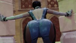1girls 3d animated ass ass_focus ass_shake bare_shoulders bayonetta bayonetta_(character) bayonetta_2 black_hair bodysuit female from_behind gloves huge_ass jiggle kishi leaning leaning_forward longer_than_30_seconds shiny shiny_clothes shiny_hair short_hair skin_tight solo twerking video webm