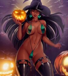 1girls armadillo ass_visible_through_thighs black_hair chel dark-skinned_female darkra dreamworks hourglass_figure large_breasts long_hair looking_at_viewer outside pussy tagme the_road_to_el_dorado thick_thighs voluptuous wristbands