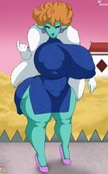 1girls ass big_ass big_breasts breasts curvaceous curvy curvy_female dragon_ball dragon_ball_z dress female female_only front_view high_heels huge_ass huge_breasts huge_butt princess_snake solo thick_ass thick_butt thick_thighs ultiblackfire