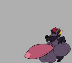 1boy anthro big_ass big_penis erection femboy gooeyvexo grabbing_own_ass huge_ass huge_cock hyper_balls hyper_penis male male_only penis pokemon pokemon_(species) shortstack tagme thick_thighs zorua