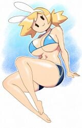 1girls 2020s 2022 absurd_res adventure_time adventurer angstrom ass barefoot belly belly_button big_breasts bikini black_eyes blonde_hair blue_bra bra breasts cartoon_network cleavage color dolphin_shorts feet female female_focus female_only fionna_the_human_girl happy heroine hi_res light-skinned_female light_skin non-euclidean_border ponytail shaded shiny_skin shorts side_slit simple_face smile solo solo_female solo_focus teenager thick_thighs thighs tomboy two_tone_bottomwear two_tone_bottomwear_(blueandwhite) western_art western_cartoon