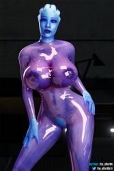 1girls 3d 3d_(artwork) 3dx alien alien_girl asari ass athletic_female big_areola big_ass big_breasts big_nipples blender blender_(software) blue_body blue_eyes blue_skin breasts cream female female_only large_breasts large_penis latex latex_suit liara_t'soni mass_effect mass_effect_3 solo theafterlife thick_thighs thighs threesome