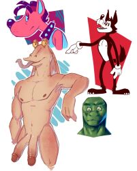 2020 2_penises alien anthro blue_sclera canid canine canis clothing concupisco diphallia diphallism domestic_dog fur genitals gloves gloves_only green_body gungan handwear handwear_only hi_res humanoid_genitalia humanoid_penis jar_jar_binks long_tongue looking_at_viewer male male_only mammal mostly_nude multi_genitalia multi_penis multiple_images navel nipples nude penis red_body red_fur solo star_wars tongue tongue_out yellow_eyes yellow_sclera