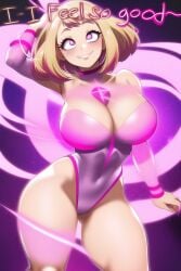 ai_generated big_ass big_breasts big_butt bimbo bimbofication blonde_hair cleavage corruption krystalizedart magic mind_break mind_control my_hero_academia nai_diffusion ochako_uraraka orgasm pink_clothing pink_eyes pink_hair pleasure_face schoolgirl smile stable_diffusion student superheroine thick_thighs transformation