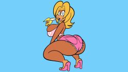 1girls 2022 5_fingers 5_toes banana beauty_mark big_ass big_breasts blonde_hair blue_background blue_eyes booty_shorts bubble_ass bubble_butt candy_kong cosplay cute donkey_kong_(series) donkey_kong_country eating edit female fruit heels jean_shorts large_ass large_breasts looking_at_viewer looking_back marina_williams mole nintendo oboithisisfunky pink_booty_shorts pink_heels pink_short_shorts pink_shorts pink_tank_top short_jeans short_shorts short_top shorts sideboob squat squatting tagme tan tan_body tan_lines tan_skin tan_skinned_female tank_top tanlines voluptuous wide_hips yellow_hair