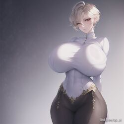 ai_generated blonde_hair elegant huge_breasts op_ai short_hair