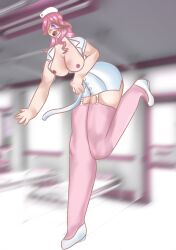 adult big_ass big_breasts big_butt breasts cute falling indecent_exposure innocent muja_kina nurse pink_hair purple_eyes school school_teacher small_waist small_waistthick_thighs teacher uwu yandere_simulator